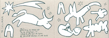 dubbele kerststal-knip-kaart met os ezel schaap en kind