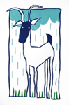 hert in de regen