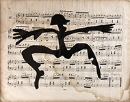 nieuw, springende danser