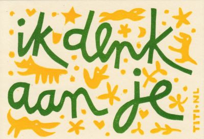 ik denk aan je geel groen 