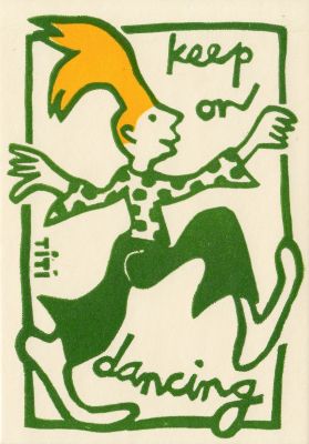 keep on dancing geel-groen